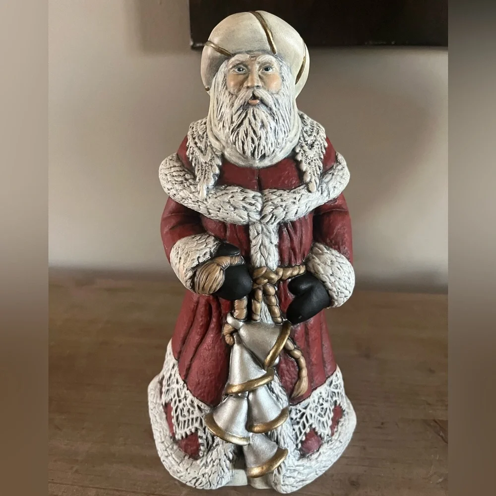 Hand-Painted Ceramic Father Christmas‎ Ukrainian Old World Santa Figure Vintage